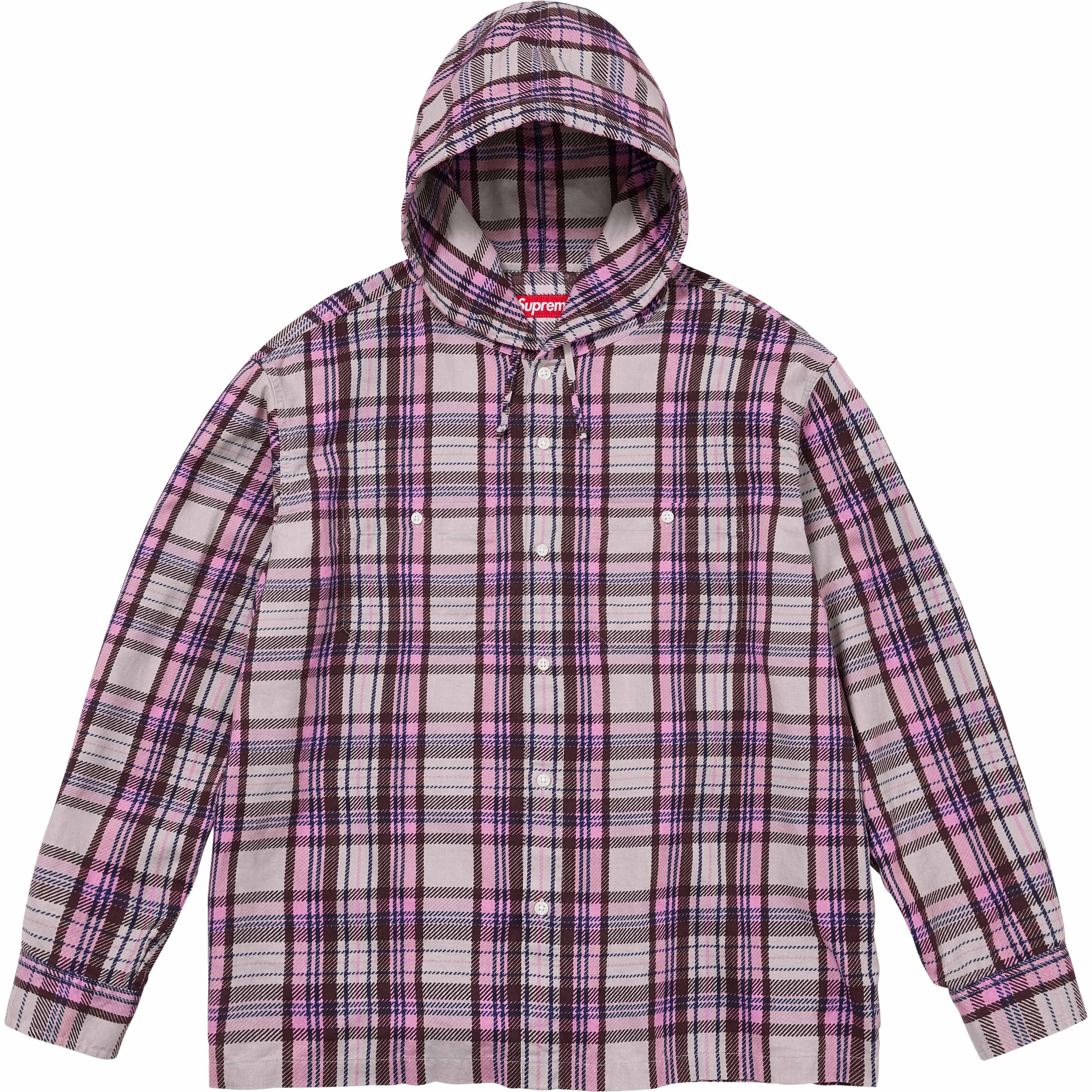 Printed Hooded Flannel Shirt view 10